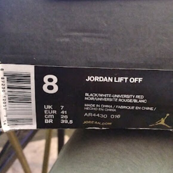Nike Air Jordan Lift Off Black White University Red Size: 8 - Picture 13 of 14